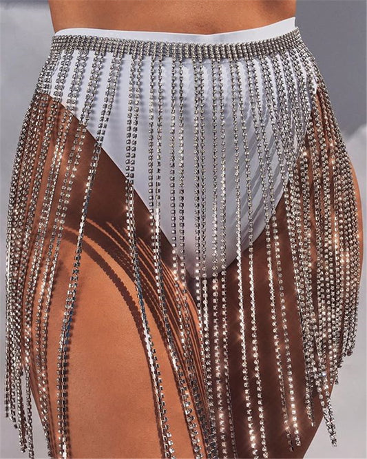 LOLA SPARKLE FRINGE SKIRT