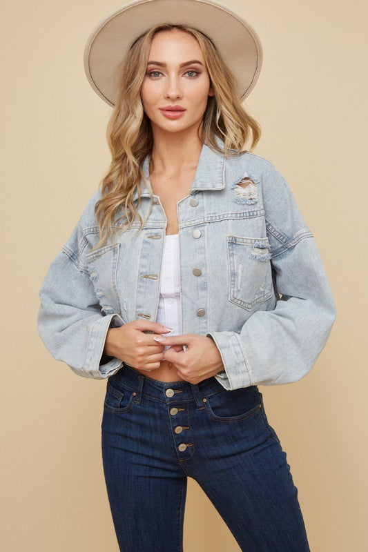 Women's Rhinestone Tassel Denim Jacket