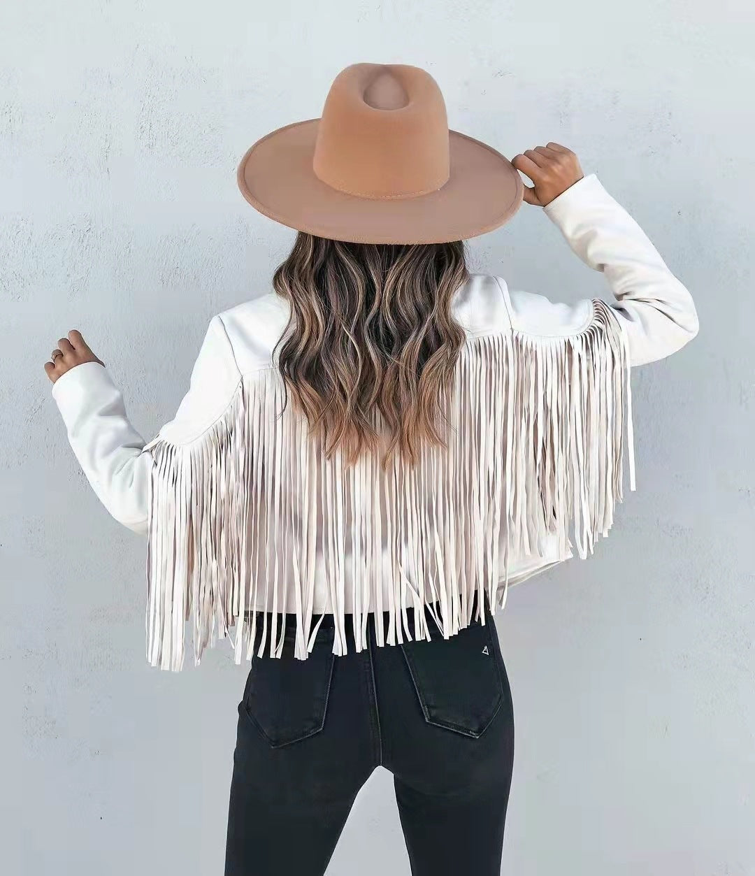 Women Long Sleeve Tassel Jacket